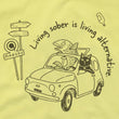画像をギャラリービューア、Cafe MARUKUオープン記念セール! MARUKUオリジナルTシャツ<br>“Living sober is living alternative”にロードします
